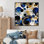 " Abstract Pattern With Blue & Golden Textures XVIII "