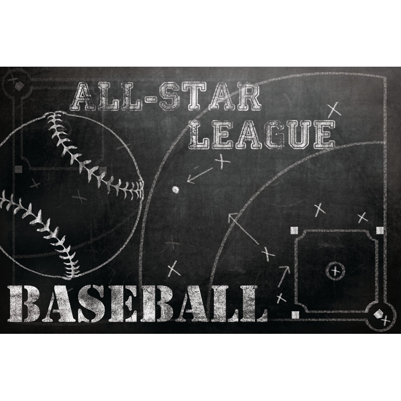 Baseball Plays - Wrapped Canvas Print, 30cm H x 46cm W x 3.8cm D