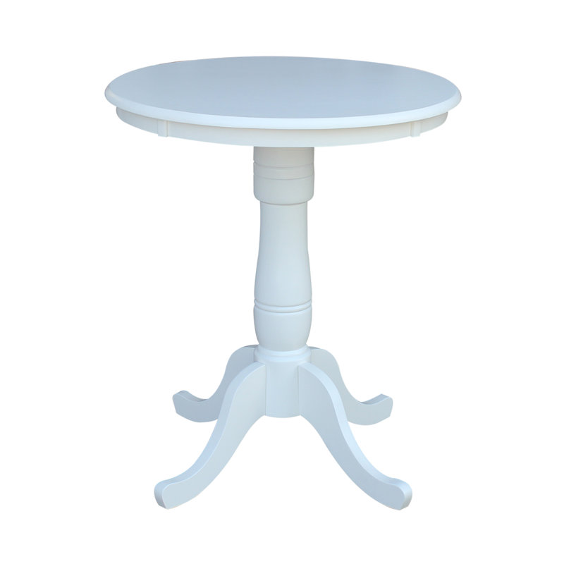 Table de salle à manger en bois massif Mosteller, Blanc, H 36 po x l 30 po x P 30 po