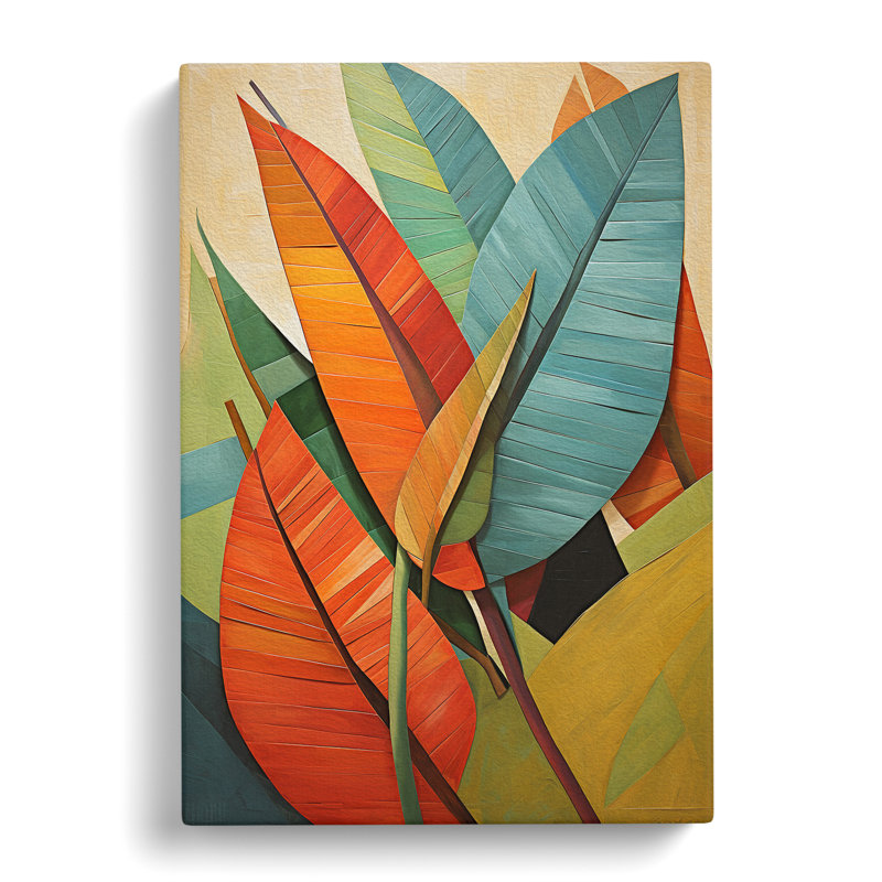 Palm Leaf Dadaism - Wrapped Canvas Print, 50cm H x 35cm W x 3cm D