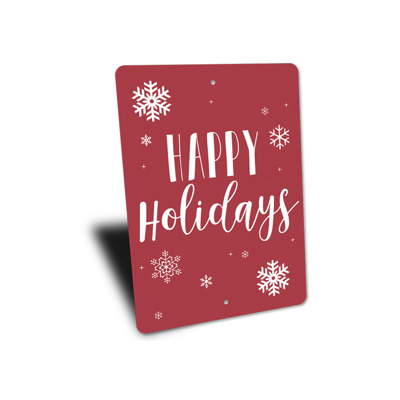 Panneau en aluminium «Happy Holiday», H 18 po x l 12 po x P 0,06 po
