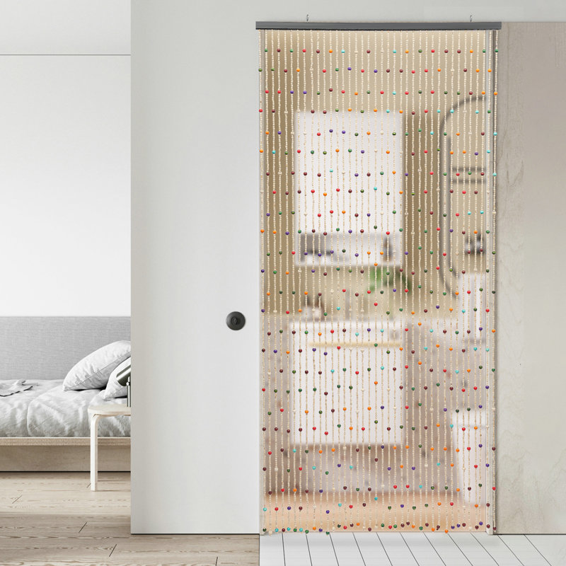 Rideaux décoratifs en bois couleur perlée