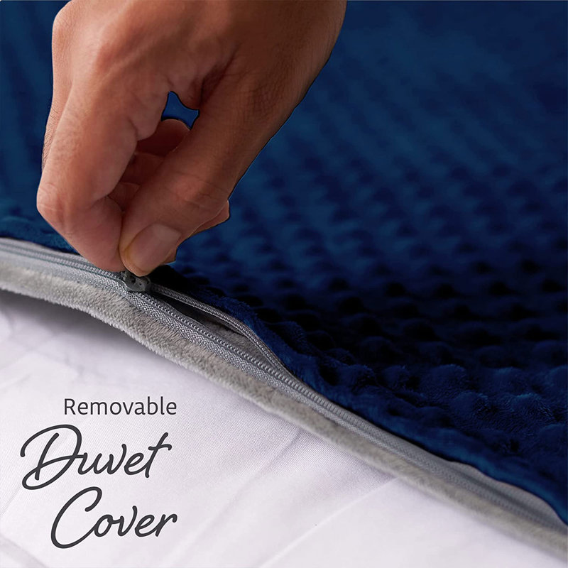 Couverture en coton lestée, Bleu marine, 20