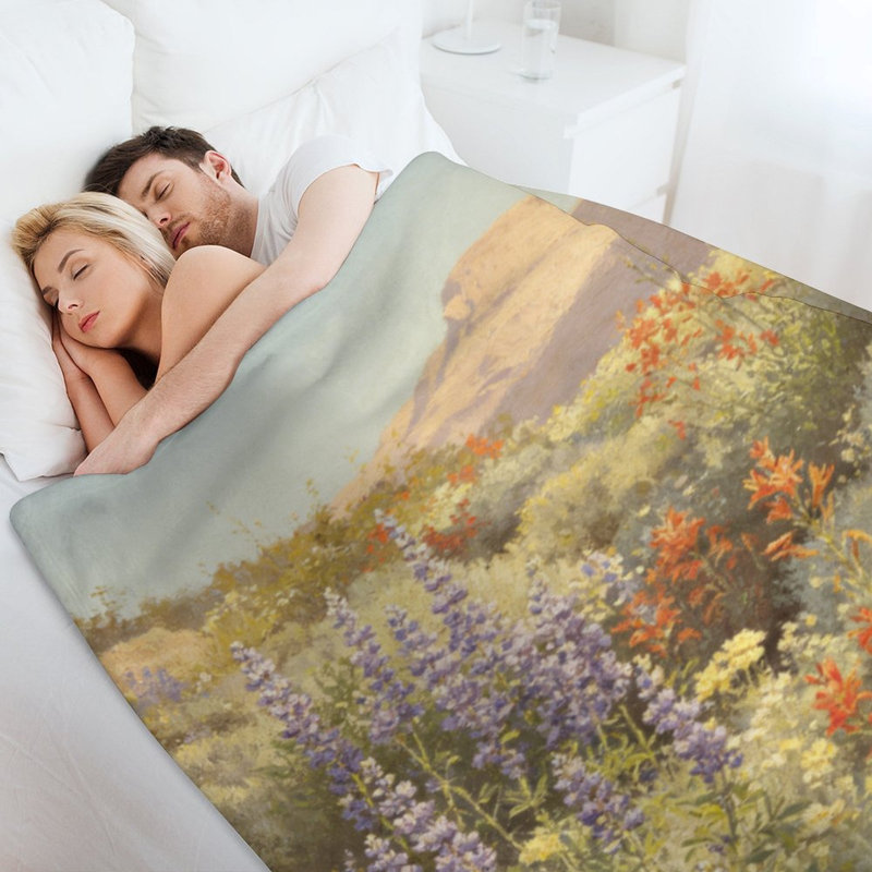 Jeté en flanelle Desert Wildflowers, 30 po x 40 po