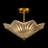 Marivelle 3-Light Flush Mount Ceiling Light with Clear Textured Glass