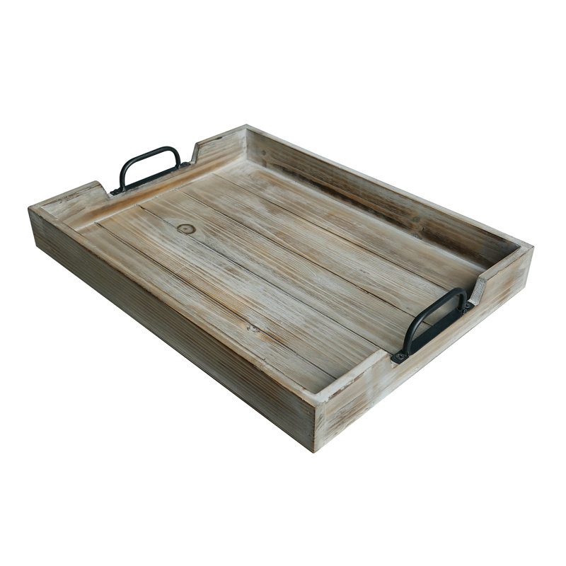 Chalda Tray, Rustic Wood