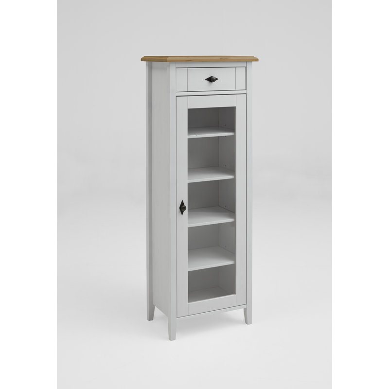 Mcgrew Linen Cabinet, White/Light Oak