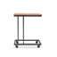 Table d'appoint Modern Modern, finition noire et chêne, 19,7 po x 19,7 po x 13,8 po | 100% panneau de particules enduit de mélamine, structure en métal avec une épaisseur de 0,04 po | Assemblé, élégant et fonctionnel pour le salon ou le bureau