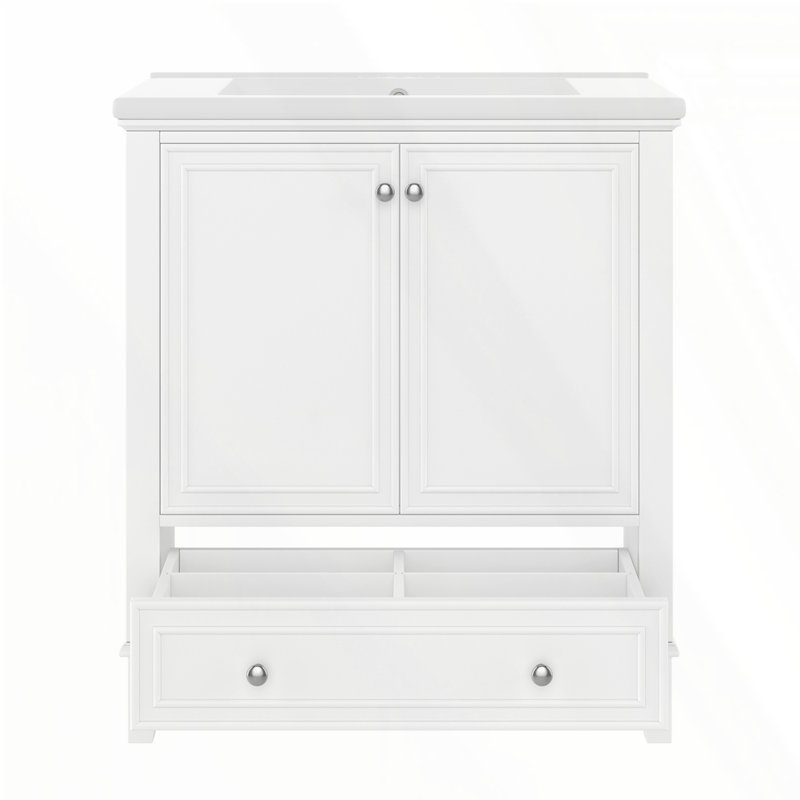 Meuble-lavabo 30 po avec lavabo, Blanc