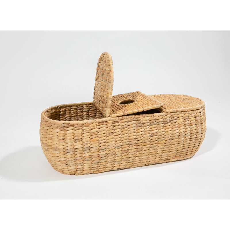 Panier de rangement en jacinthe d'eau