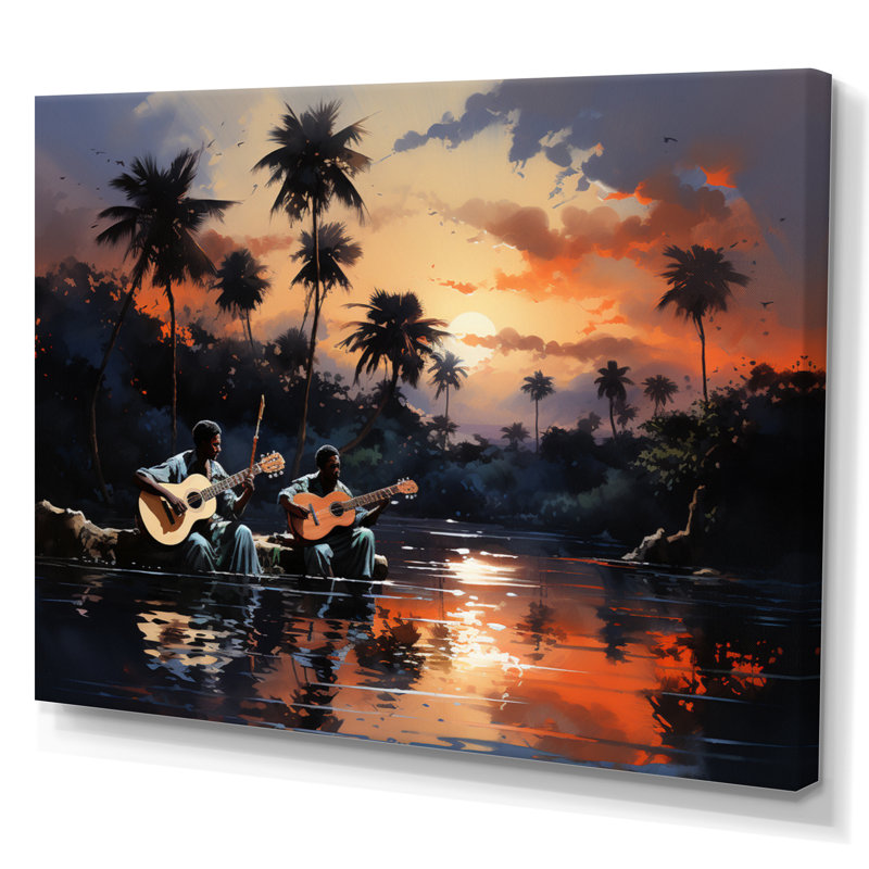 «African Serenading The I», reproduction sur toile, H 24 po x l 32 po x P 1 po, Toile tendue