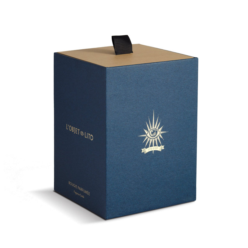 Lito Candle, Gold, 10.5 oz, 4.75" L x 4" W