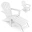 Chaise Adirondack en plastique / résine avec repose-pieds Baughn-541925574