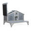 Cat House Outdoor Indoor With Liner Elevated Deck, Escape Door