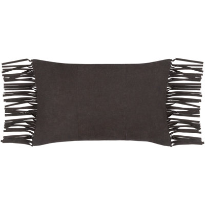 Salet Fringed Down Throw Pillow