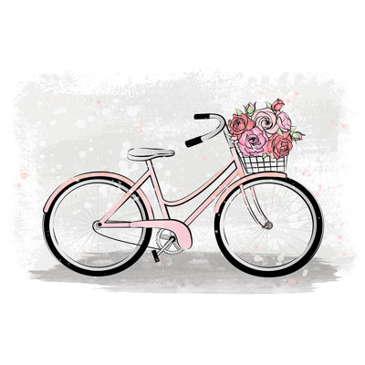 " Pink Bike " Painting Print