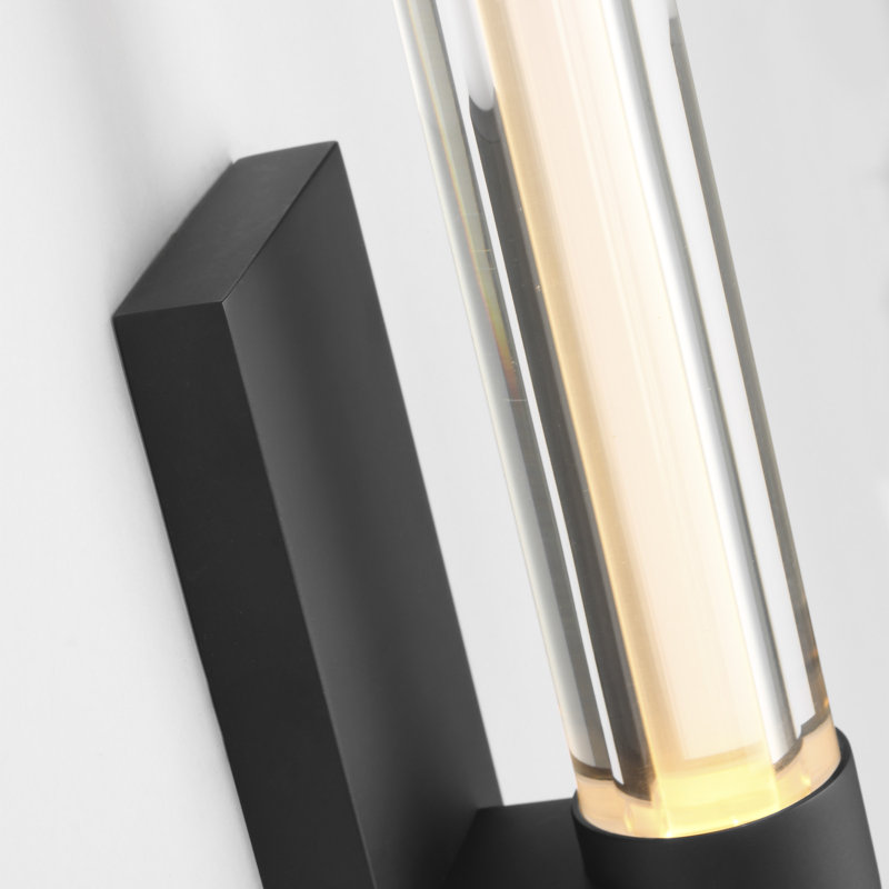 Reiya Round 1 - Light LED Armed Sconce, Nightshade Black