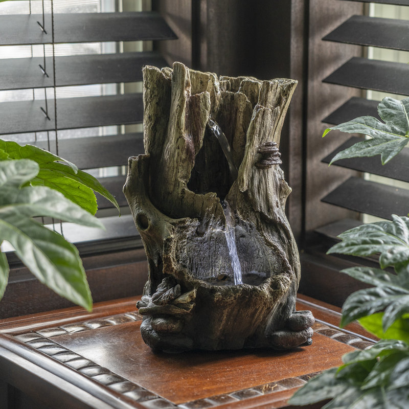Quickep Outdoor Weather Resistant Tabletop Fountain with Light