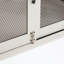 Cage pour chien avec porte de grange coulissante et plaque rabattable
