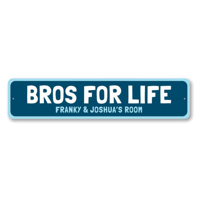 Plaque en aluminium Bros For Life