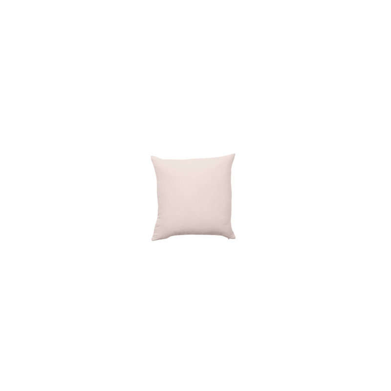 Petal Pink European Linen Throw Pillow with Down Insert