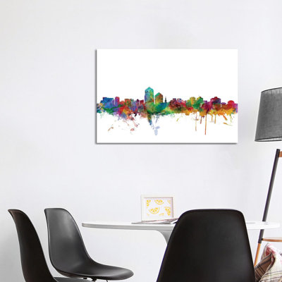 Albuquerque, New Mexico Skyline by Michael Tompsett - Wrapped Canvas Gallery-Wrapped Canvas Giclée