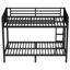 Lit superposé simple au-dessus de simple TG en métal, conception peu encombrante avec réduction du bruit et sans sommier, noir-463781530