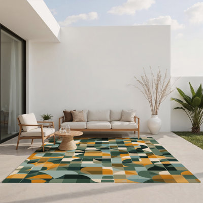 Tapis intérieur et extérieur Block Forest