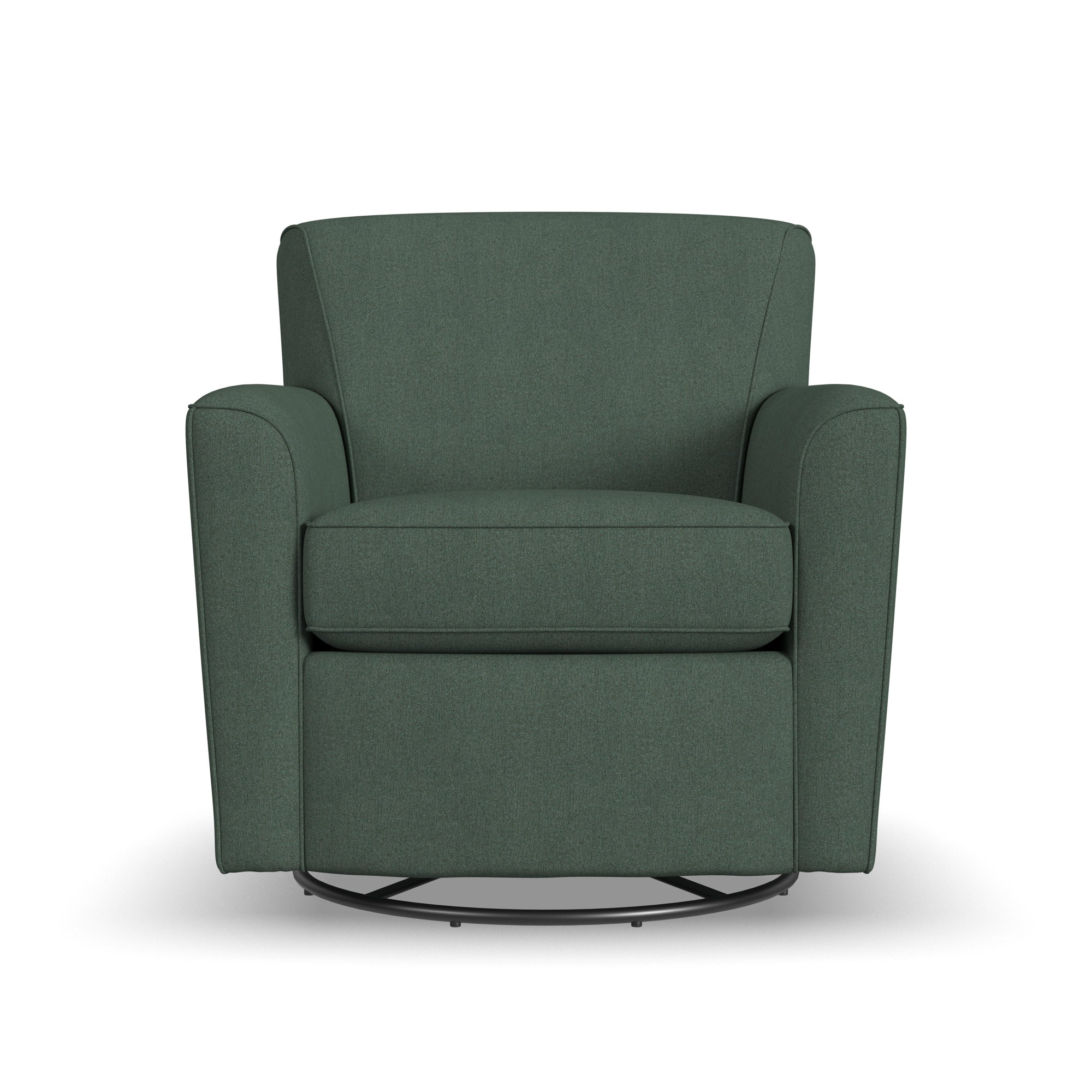 Monarch Upholstered Swivel Armchair, Willow Green Boucle