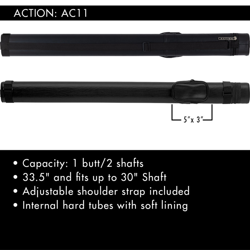 1/1 Hard Pool Cue Case, Black
