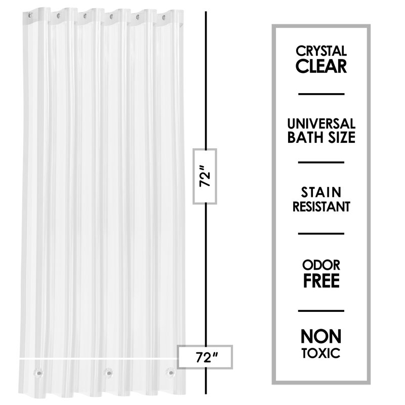 Doublure de rideau de douche 5G Clara Clark, Givré