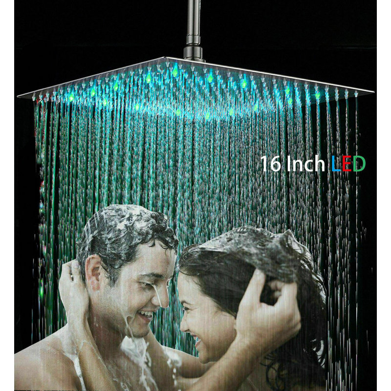 Pomme de douche à DEL 16 pouces