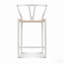Tabouret de comptoir teint en blanc