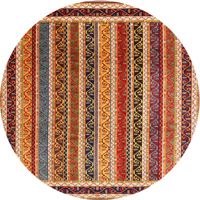 Tapis brun/beige/orange contemporaine