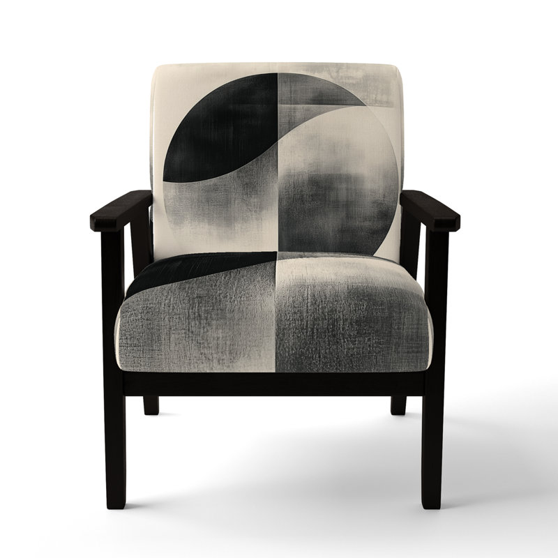 Chaise d'appoint Abstract Shapes, Black Square Arms