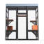 Grande cage en bois pour chats avec housse imperméable, 2 maisons pour faire la sieste et plusieurs plateformes - Abri pour animaux sécuritaire et durable