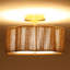 Plafonnier semi-encastré 3 lumières 12,6 po Boho Rattan-369028695-369028688