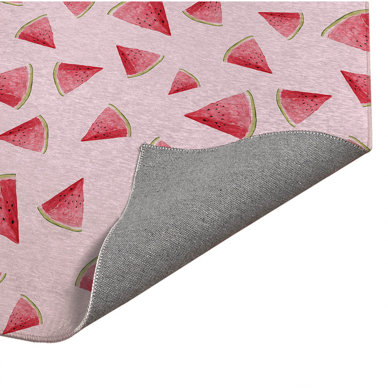 Tapis de bureau Summer Melon, L 48 po x P 72 po, Rose