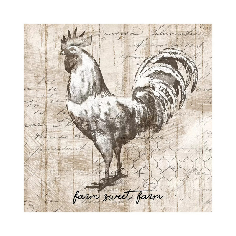 Farm Rooster by Conrad Knutsen - Wrapped Canvas Gallery-Wrapped Canvas Giclée, 45.72 cm H x 45.72 cm W x 1.91 cm D