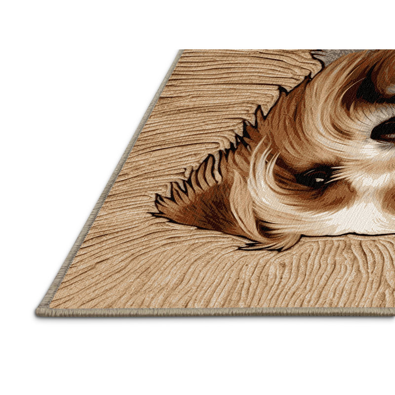  Tapis lavable pour chien Wheaten Terrier, Carré 5 pi
