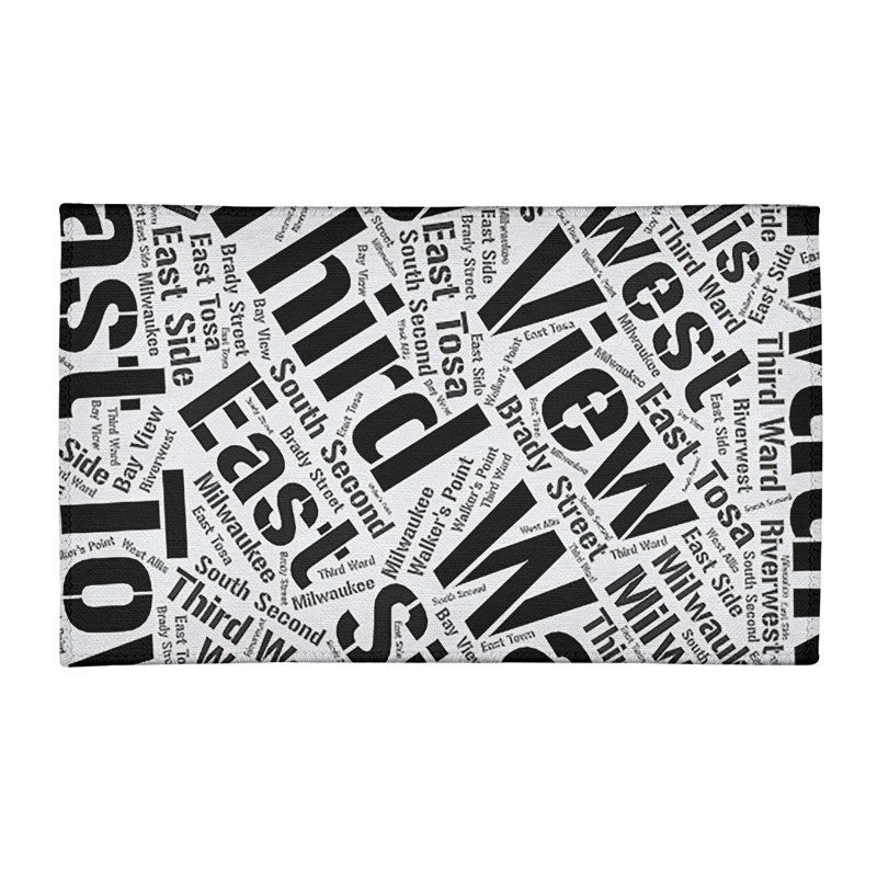 Rand Cites City Barhood Districts Flatweave Black Area Rug, Rectangle 3' x 5'
