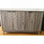 Armoire de buffet de style moderne, armoire de buffet avec rangement, armoire de rangement avec 4 portes en relief en forme de losange pour le salon, la salle à manger, le vestibule, le couloir, la cuisine, gris