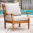 Livingston 4-Person Teak Outdoor Conversation Set With Cushions