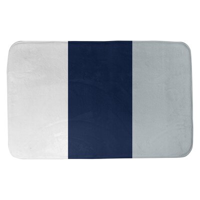 New York Baseball Rectangle Memory Foam Non-Slip Striped Bath Rug -  East Urban Home, 525D60A884454F478A511D7E5B12FEB5