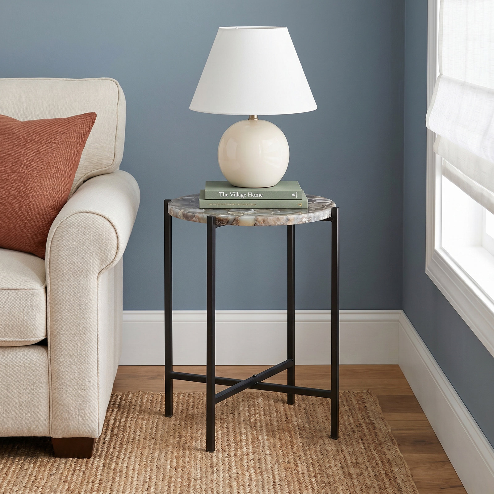 Delfina Stone End Table