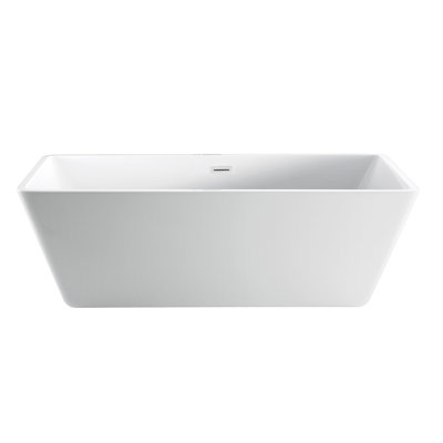Siren 63.62'' x 28.5'' Soaking Acrylic Bathtub