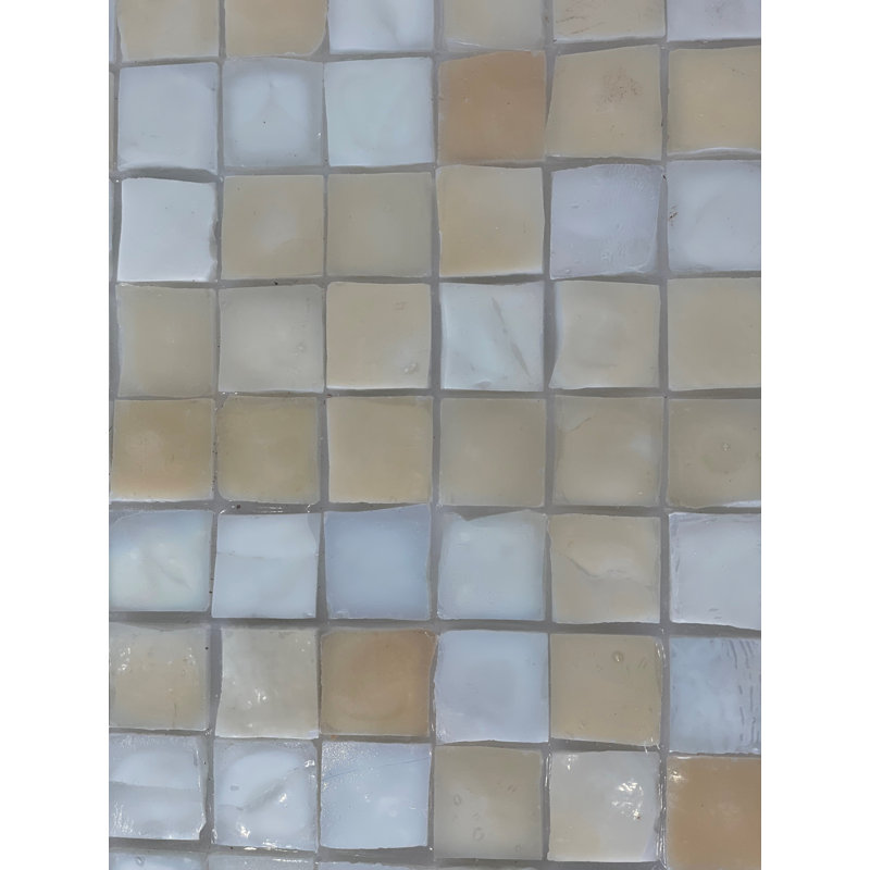 Luxe 1" x 1" Cast Glass Grid Mosaic Wall Tile