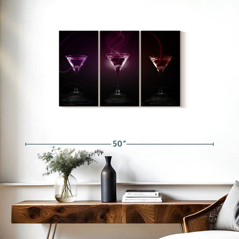Cocktail moderne, H 20 po x l 33 po