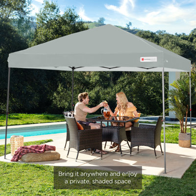 Best Choice Products Easy Setup Pop Up Canopy W/ 1-Button Setup, Wheeled Case, 4 Weight Bags
