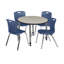 Ensemble de table de salle à manger et de chaises Kee Mobile-73413258-93832258-93832262